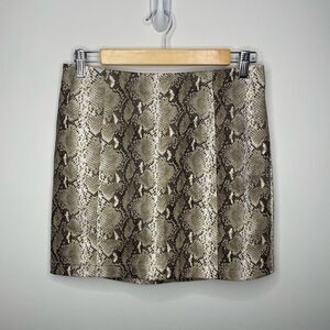 Honey Belle- Tan & Brown Snake Skin Skirt